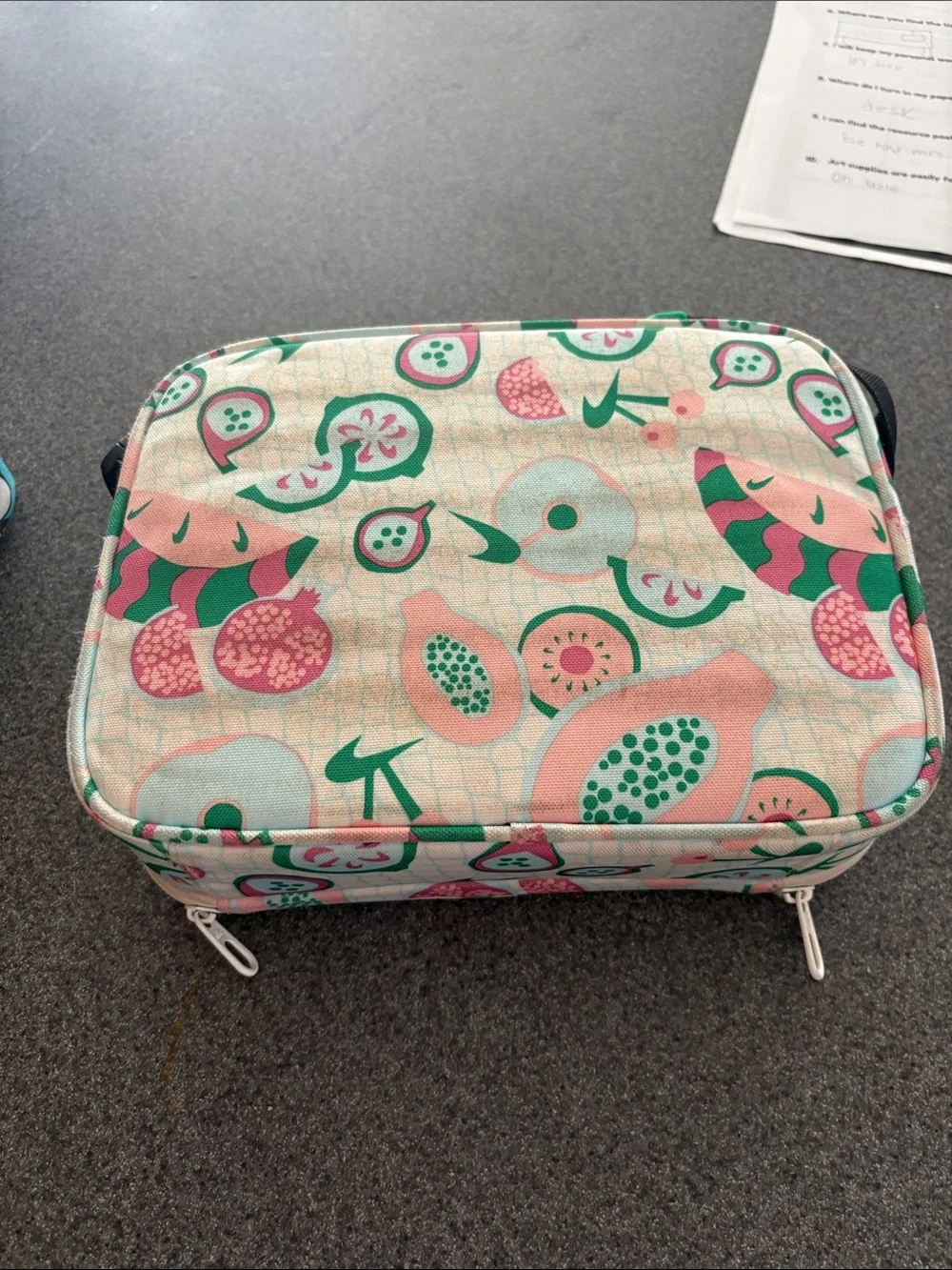 Nike White Logo Pink & Green Fruit lunch box